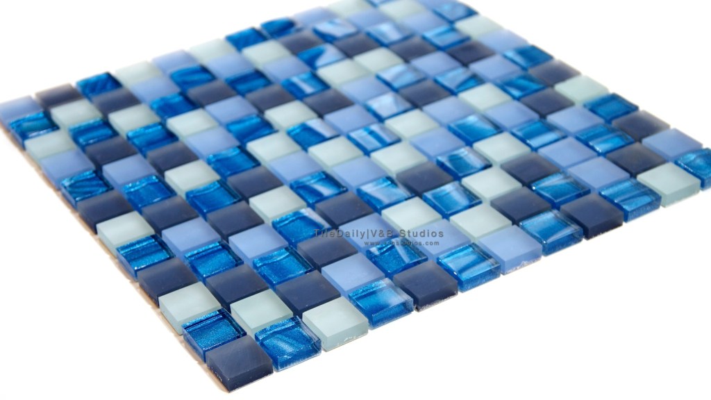 Mixed Frosted Metallic Glass Mosaic, 3&nbsp;colors