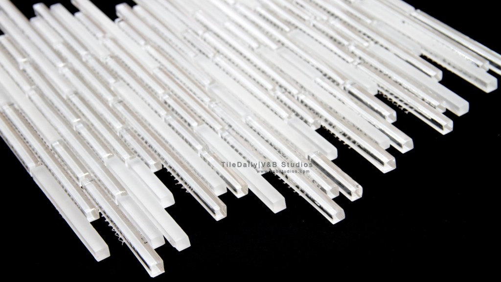 White Random Brick Glass&nbsp;Mosaic
