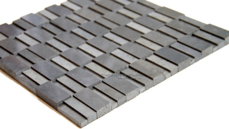 Splitface Basalt Stone Mosaic at TileDaily