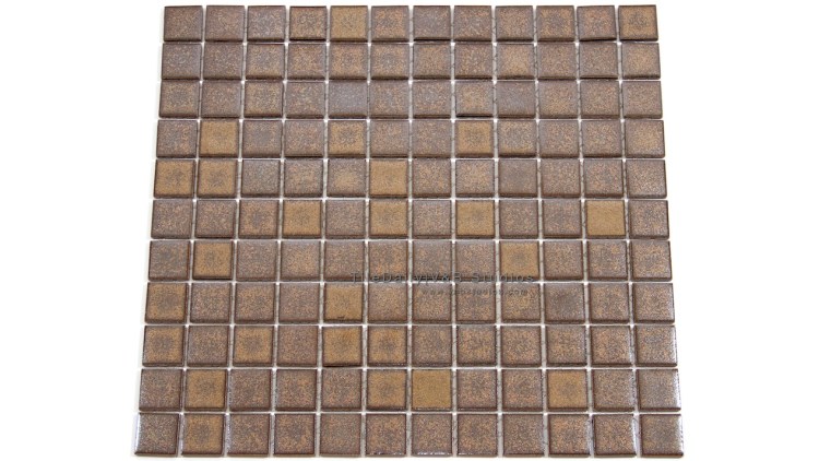 Brown Rust Textured Porcelain Mosaic