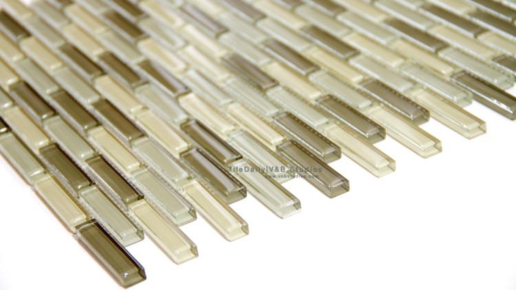 Green brick glass mosaic tiledaily