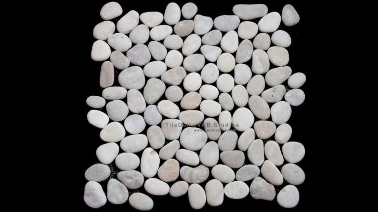 river rock natural stone mosaic brown