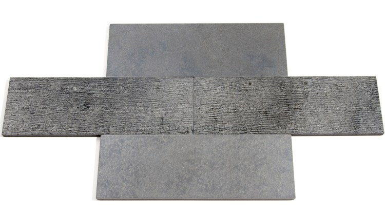 4x12 Basalt Stone Brick Tile, Grey At TileDaily