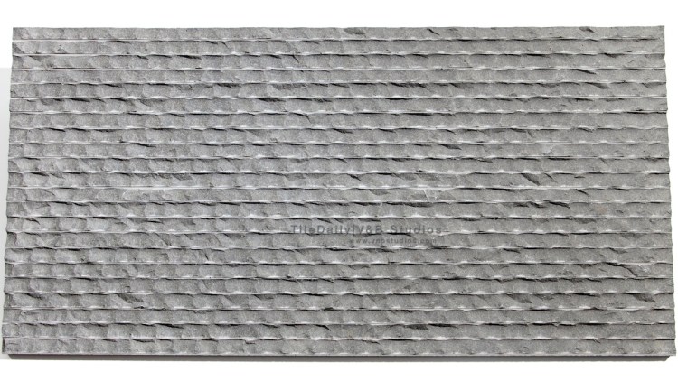 12x24 Chiseled Ripple Basalt Stone Tile at TileDaily