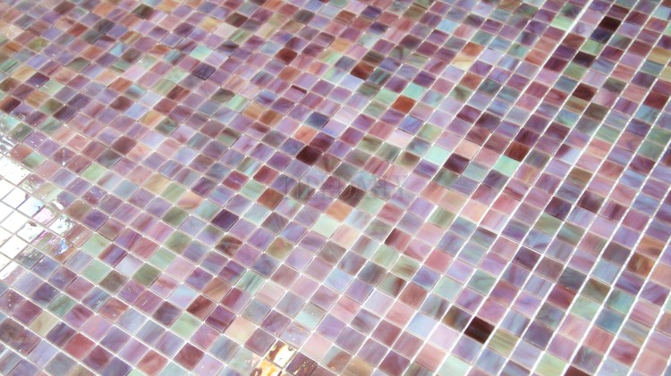 Purple Iridescent Opaque Glass Mosaic, TileDaily 02