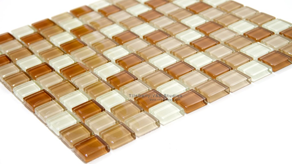 Square Glass Mosaic, Mixed&nbsp;Beige
