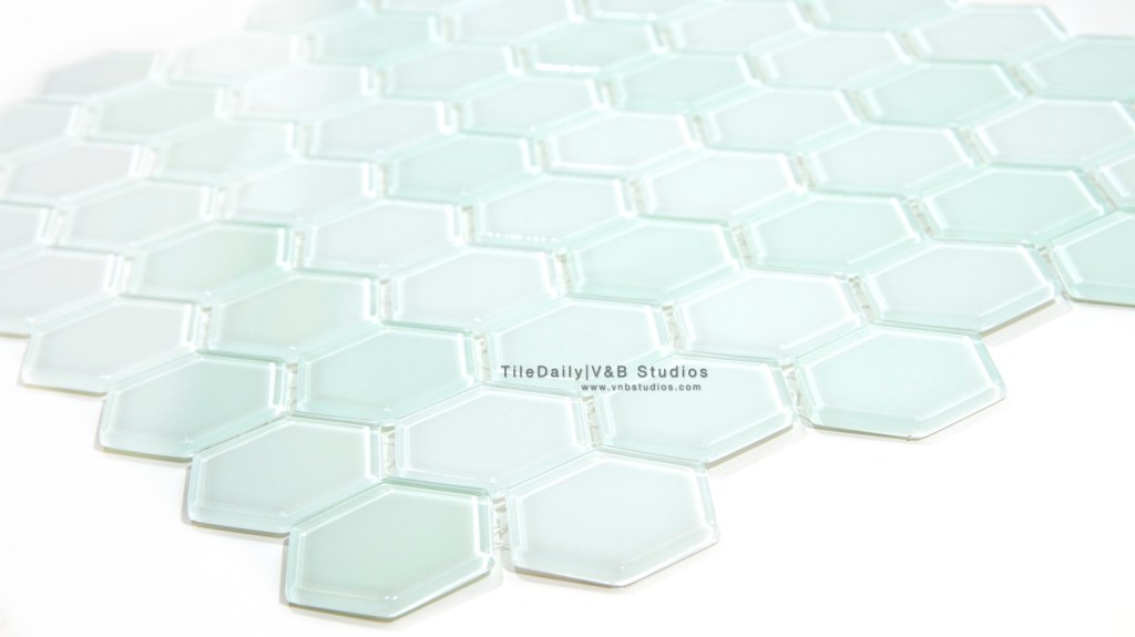 Hexagon Glass Mosaic, Light&nbsp;Green
