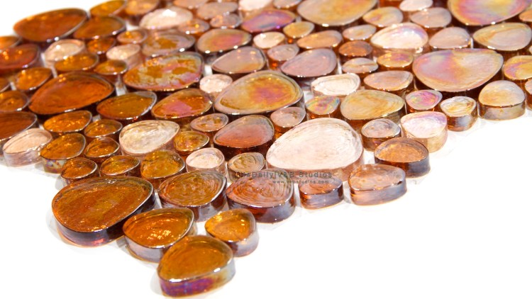 Iridescent Pebble Glass Mosaic