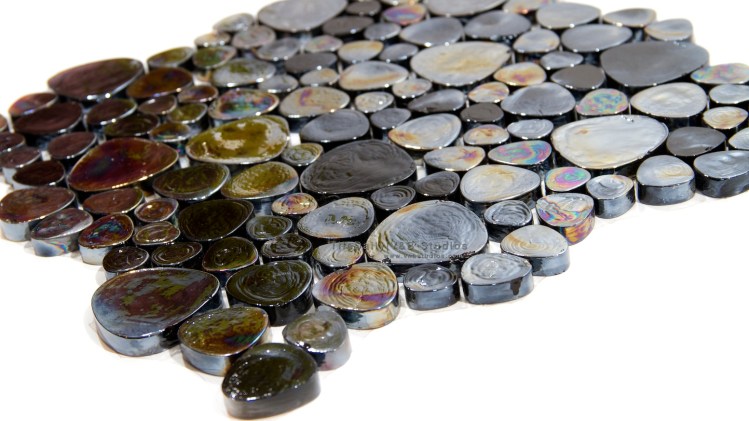 Iridescent Pebble Glass Mosaic