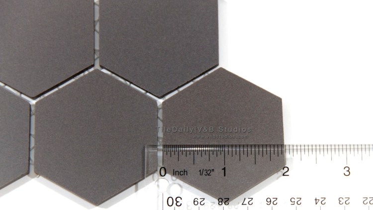Hexagon Matte Porcelain Mosaic, Dark Grey 2" Unglazed Hexagon Porcelain Mosaic Tile. Wall & Floor Tile