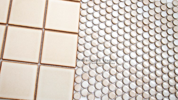 PM0002LE - Latte Penny Round Porcelain Mosaic