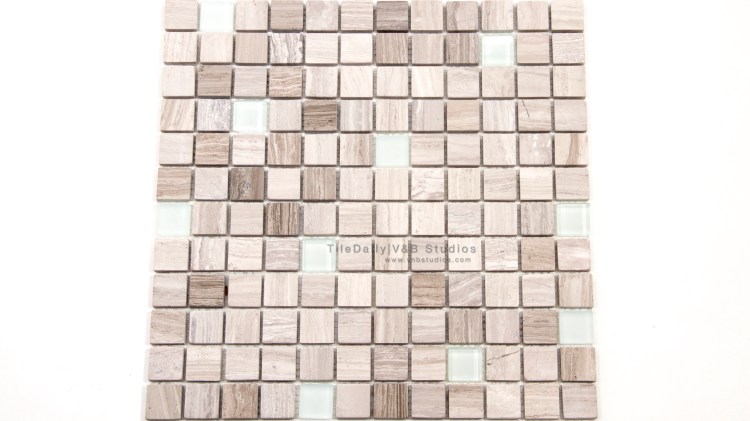 Oak Marble and Glass Mosaic