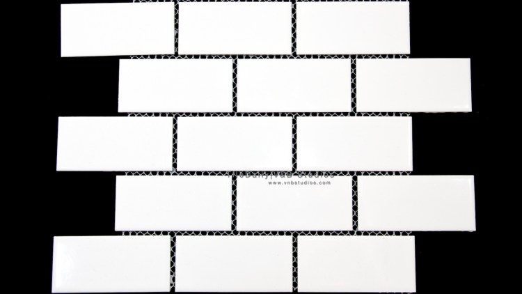 PM0027 - 2x4 White Ceramic Subway Mosaic