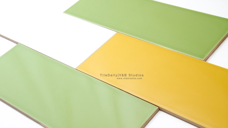 Colori Large Subway Brick, White, Light Green, Yellow