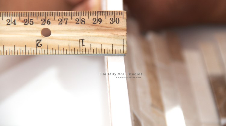 Marfil Emperador Linear Brick Mosaic