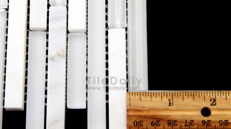 GM0102 - Iridescent Mix Glass and Marble Mosaic, White