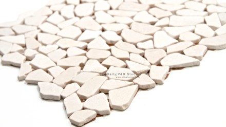 N0018LBG - Random Cut Marble Mosaic, Crema Marfil