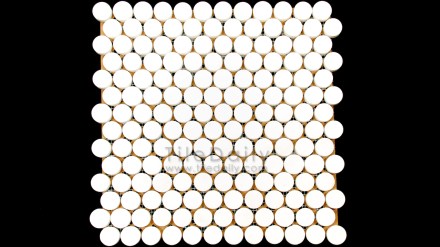 NS0043TW - Penny Round Marble Mosaic, Thasos White