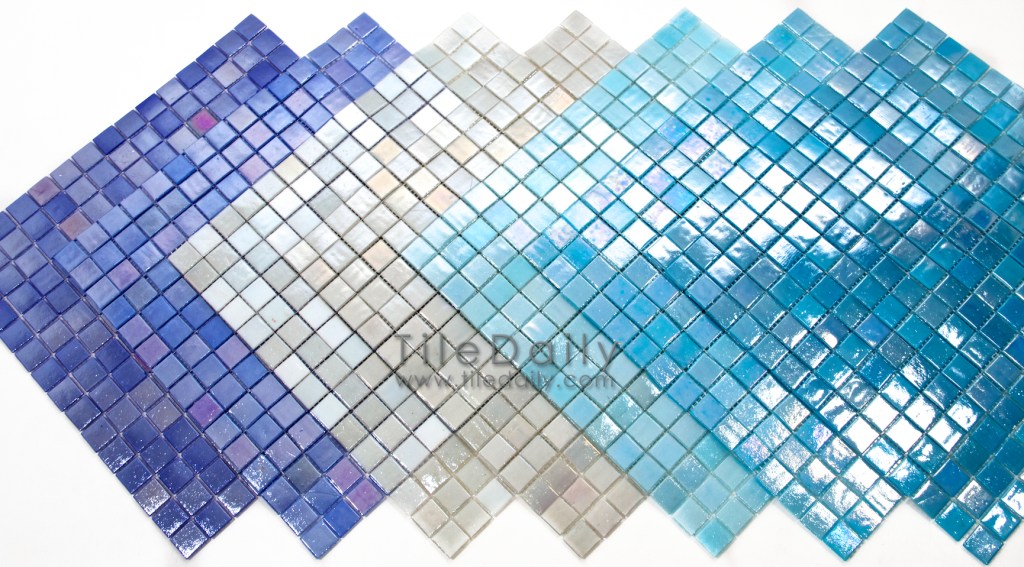 Iridescent Opaque Glass Mosaic, 7&nbsp;Colors