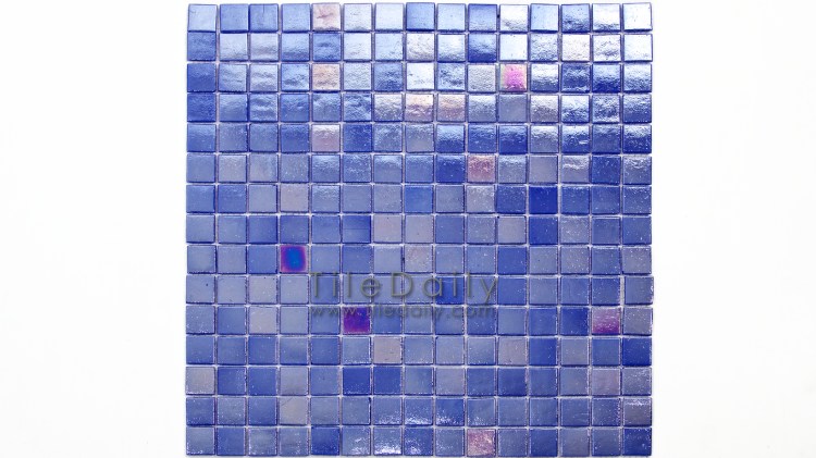 GM0040DBE - Iridescent Opaque Glass Mosaic, Cobalt Blue