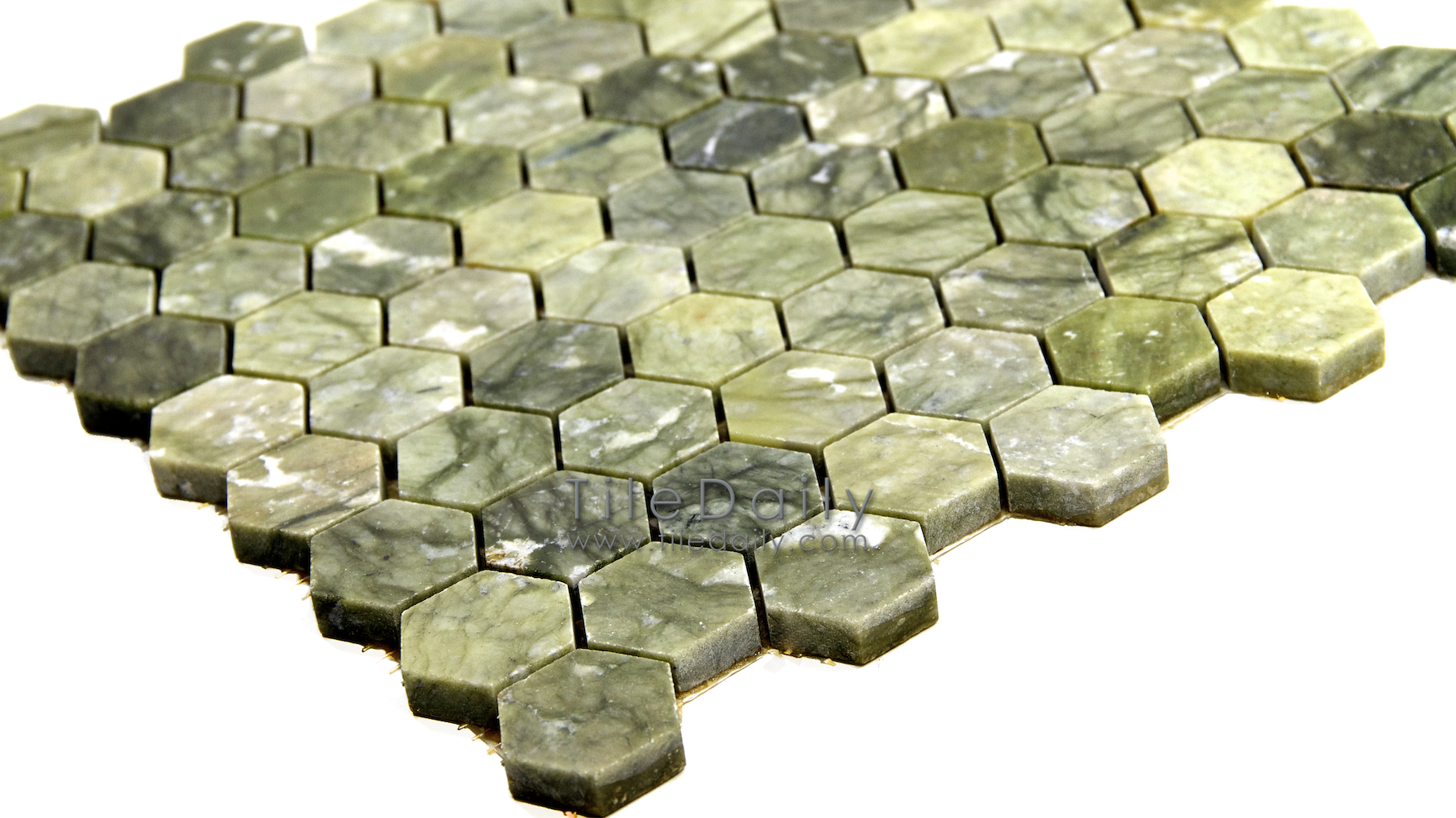 Jade Green Marble Hexagon Mosaic – tiledaily