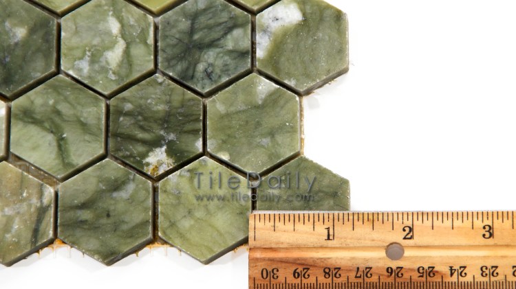 NS0054GN - Jade Green Marble Hexagon Mosaic