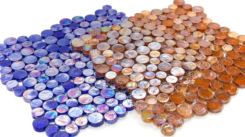 Random Iridescent Penny Round Mosaic –&nbsp;SALE