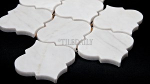 Lantern Marble Mosaic, White Carrara