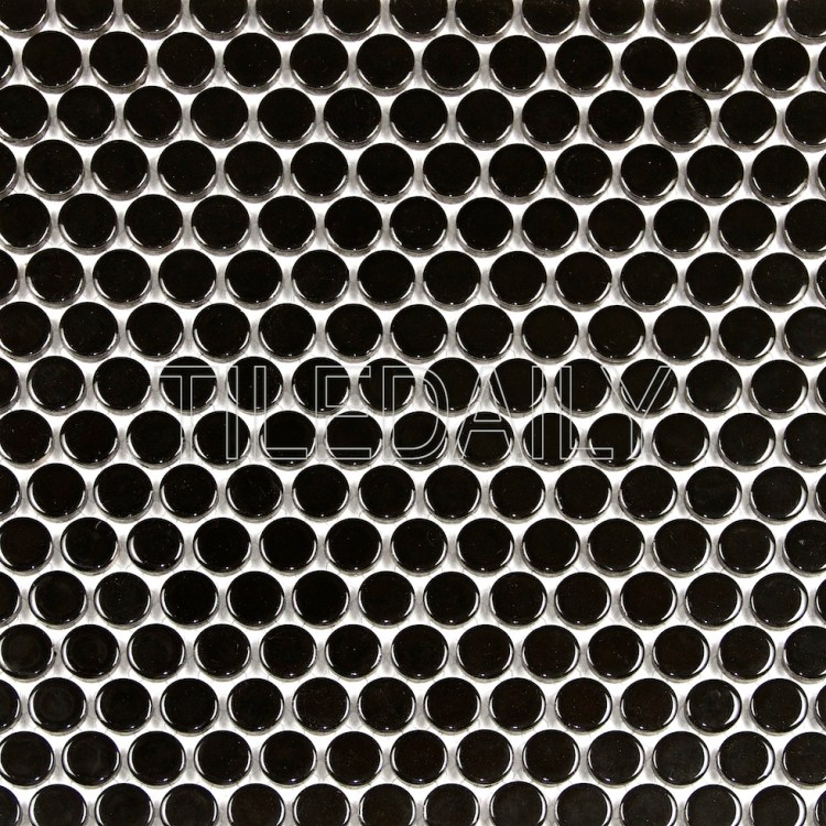 penny round porcelain cc mosaic hudson penny tile