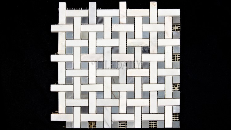 NS0065BE Weave Marble Mosaic, Turkish Blue
