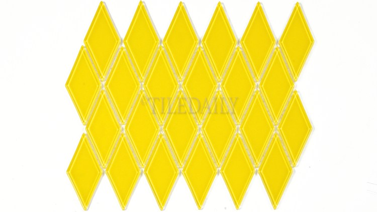 GM0122YW - Diamond Glass Mosaic, Yellow