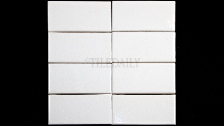 P0080 - 3x6 Crackle Glazed Porcelain Tile, White
