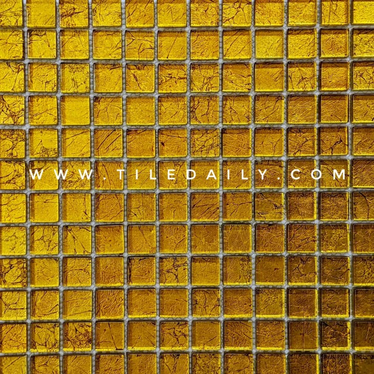 Gold Glass Mosaic Tile For Wall and Floor Design