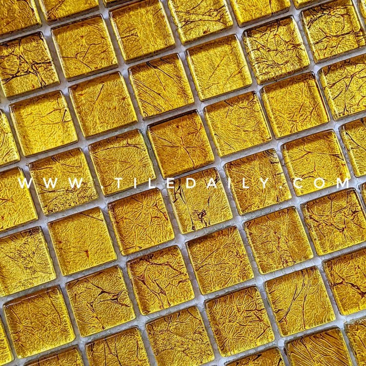 Gold Glass Mosaic Tile For Wall and Floor Design