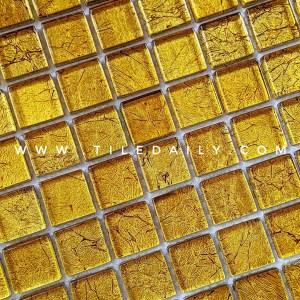 Gold Glass Mosaic Tile For Wall and Floor Design