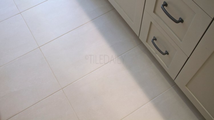 Featured Install - TileDaily Floor Tile: P0021LBG - 12x24 Quartz Vein Porcelain Tile, Light Beige