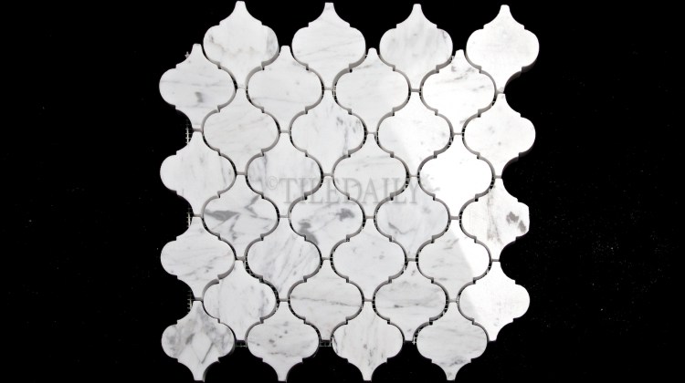 NS0073BC - 2.75" Bianco Carrara Lantern Marble Mosaic