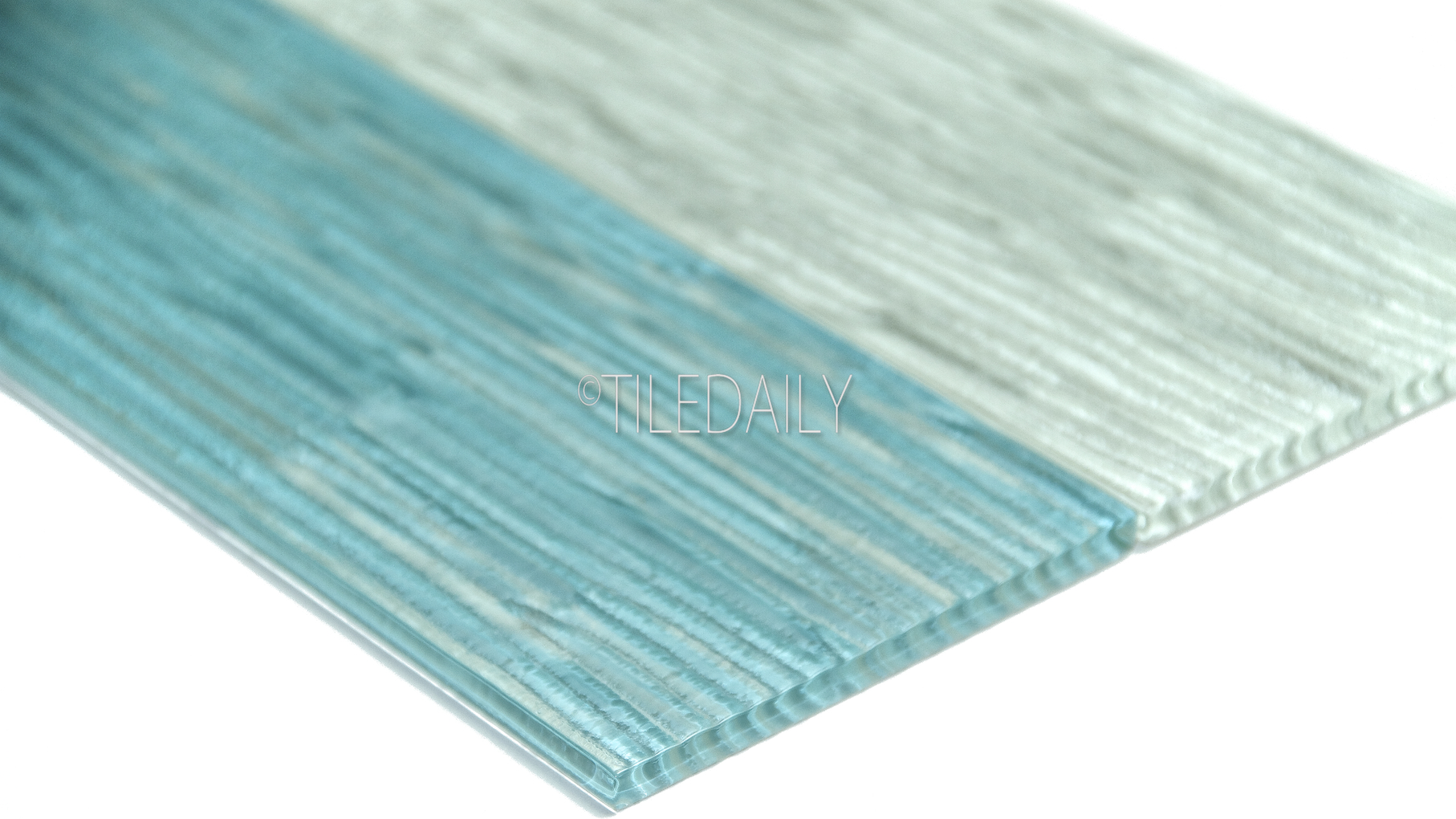 4x12 Ripple Glass Tile, Turquoise Blue and Light Green 4x12 Ripple Texture Glass Tile, Turquoise and Light Green at TileDaily