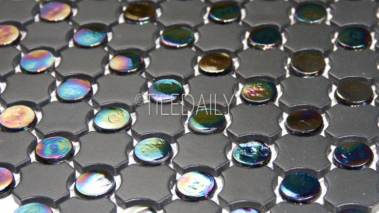 GM0012BK-2 - Iridescent Penny Round Mix, Black