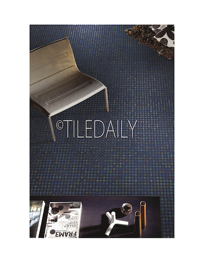 GM0125BK - Iridescent Penny Round Mix Mosaic, Black