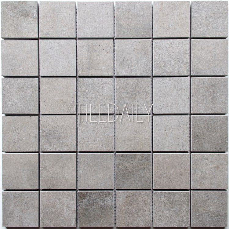 P0059GY-MOS - 2x2 Cement Porcelain Square Mosaic, Grey