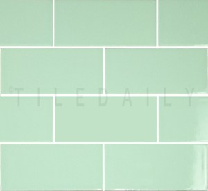 P0091MG Ceramic Subway Tile from TileDaily, Mint Green