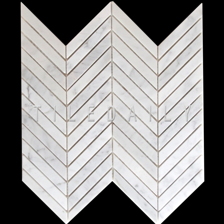 Beautiful Chevron Carrara Marble