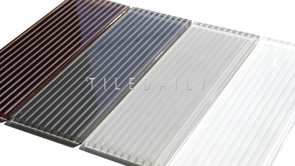 Striped Subway Glass Tile, 4&nbsp;Colors