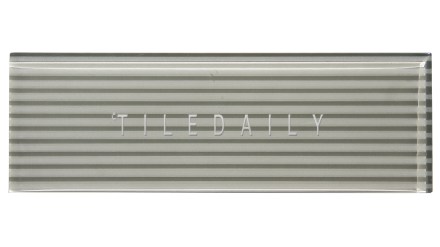 Light Grey, Striped Subway Glass Tile - GM0132LGY 