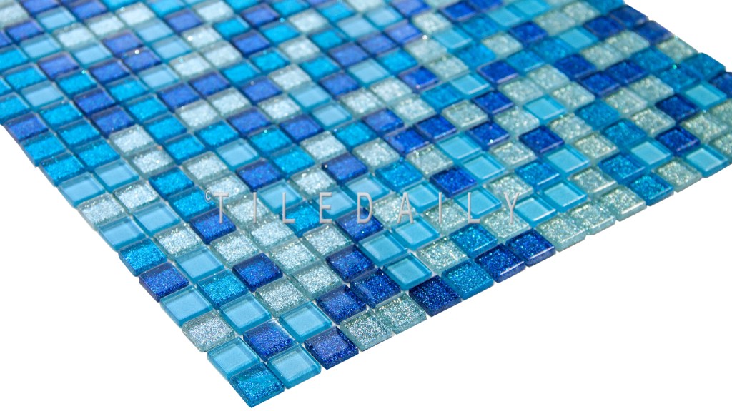 Glitter Glass Mosaic, Mix&nbsp;Blue