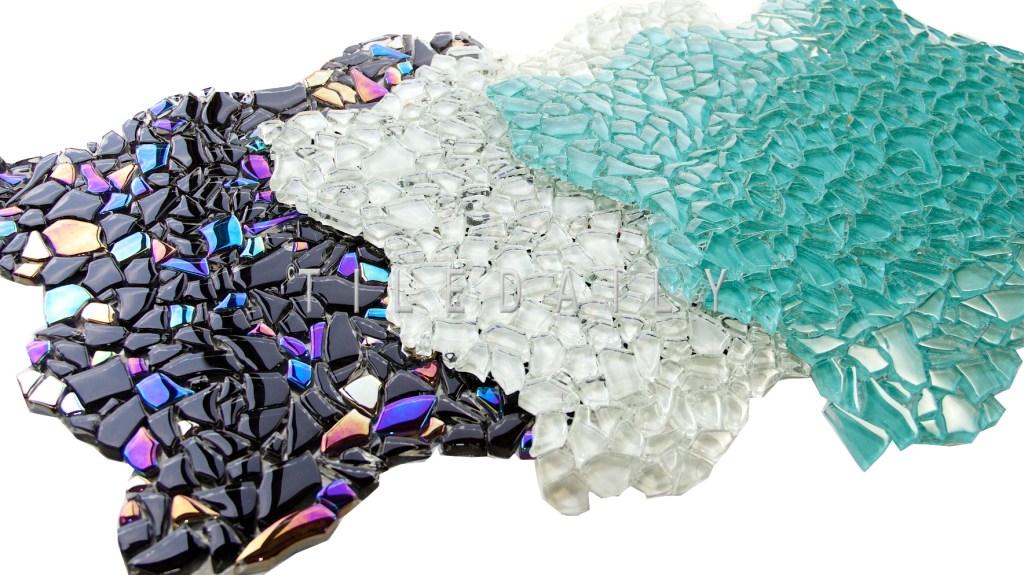 Jagged Crystal Glass Mosaic, 3&nbsp;Colors