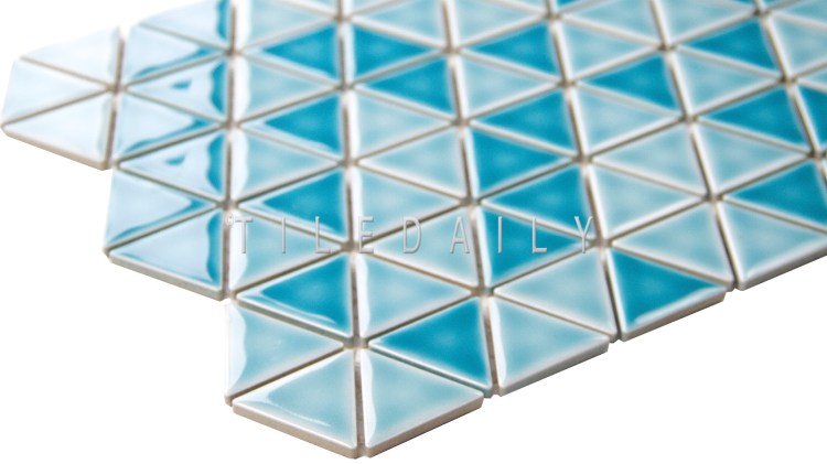 PM0077 - Turquoise Triangles Porcelain Mosaic