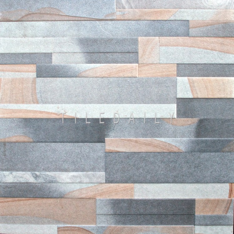 24x24 Sandstone Ledger Porcelain Tile, Grey at TileDaily