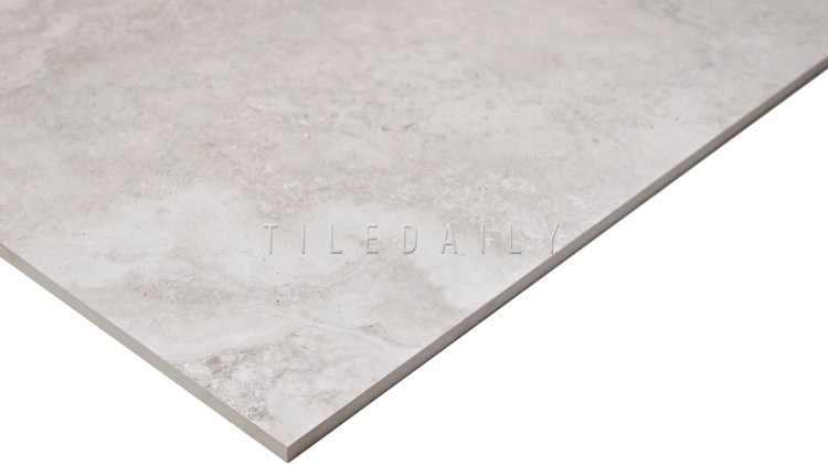 18x36 Large Travertine Tile Light Grey Travertine Porcelain Tile, large format, TileDaily